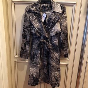 Cynthia Steffe Printed Belted Trench Coat, 6